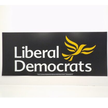 Black Banner with Lib Dem name and logo