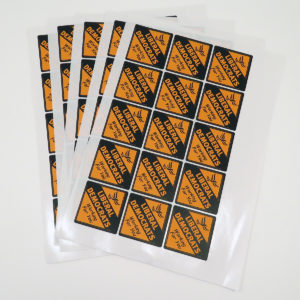 Orange and Black Sticker
