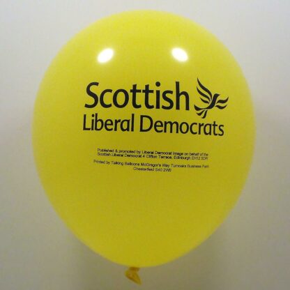 Scottish Yellow Liberal Democrat Balloon