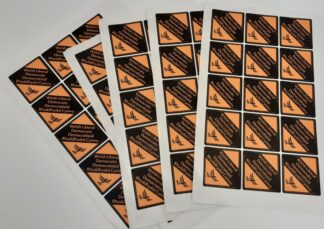 W 1851 Orange Lapel Sticker Welsh