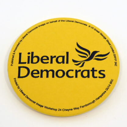 Liberal Democrats Badge, yellow and black
