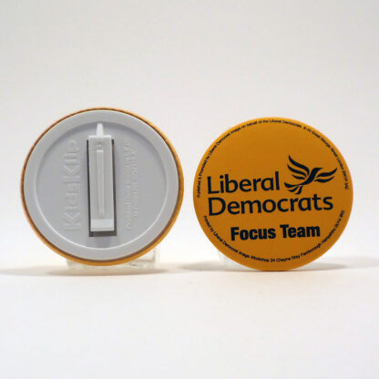 Gold Badge with black bird logo and Focus Team wording - Kids Safety Klip
