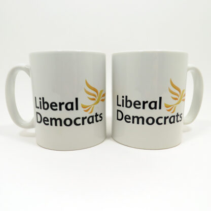 White Liberal Democrat Mug with 2 Logos