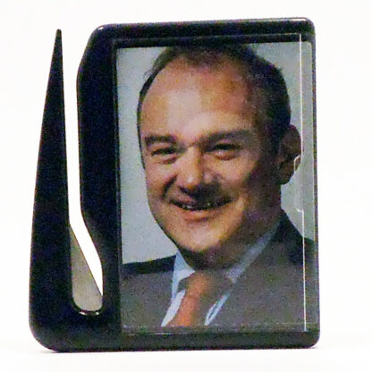 Black plastic letter opener with picture of Ed Davey