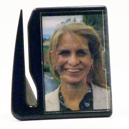 Black plastic letter opener with picture of Wera Hobhouse