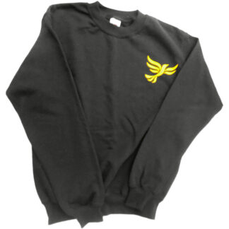 Black Sweatshirt with Gold Logo