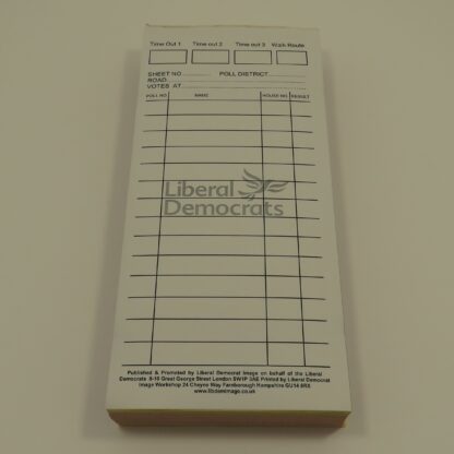 "Shuttleworth" polling day pad