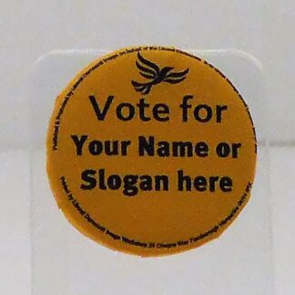 Round yellow background badge