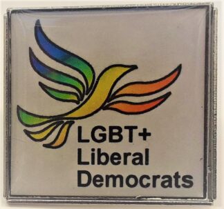 LGBT white lapel pin