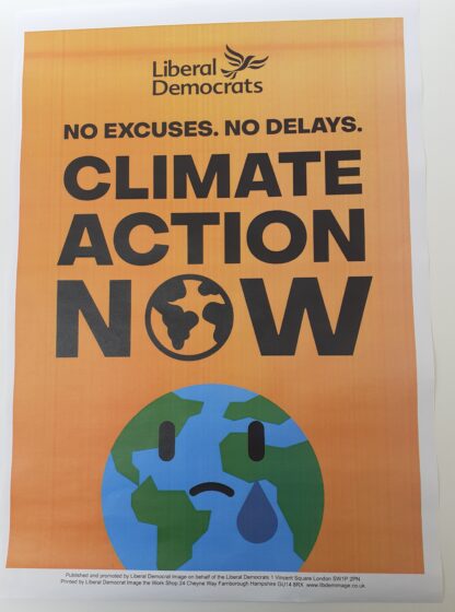 Climate Action Now Poster Gold