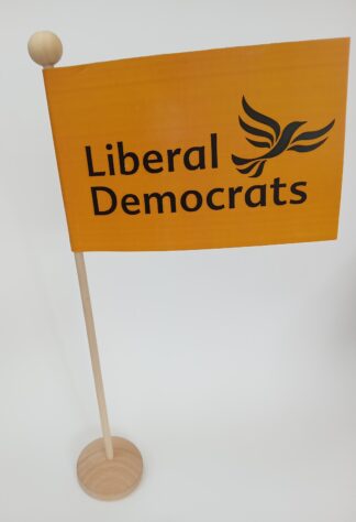 Gold printed table flag