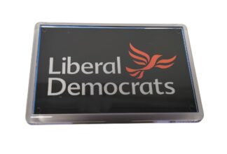 Black Fridge Magnet Orange logo