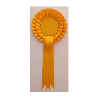 Rosette Yellow Double Tier with Welsh Imprint