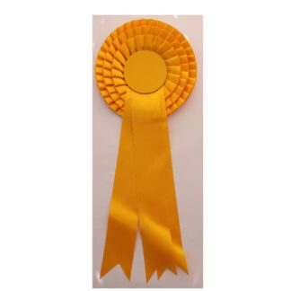 Rosette Yellow Triple Tier with Welsh Imprint
