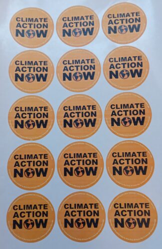 Climate Action Now Gold Sticker
