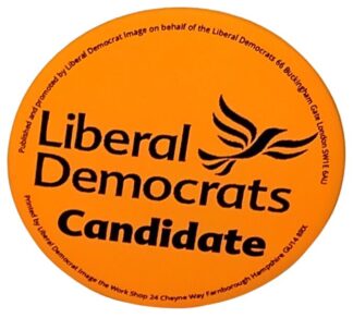 Candidate Badge Large Orange