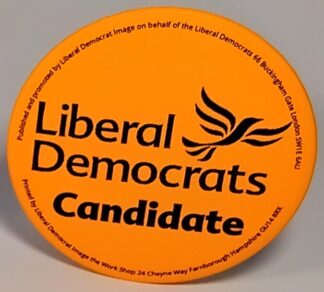 Candidate Badge Large Orange