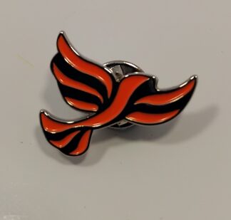 Bird Enamel Lapel Pin Orange