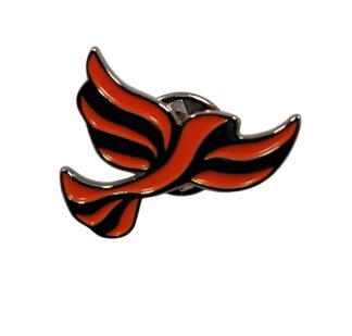 Bird Enamel Lapel Pin Orange