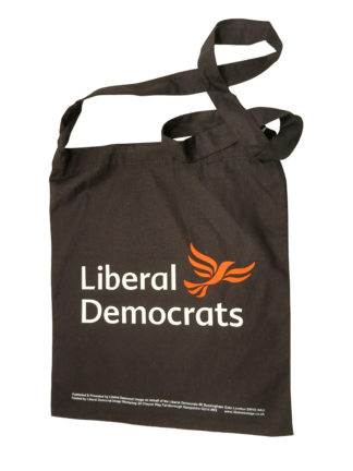Black Tote/Focus Bag with Long Handle Orange